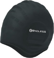 Endless EL-1023BLACK Waterproof Swim Cap - Black el1023black 