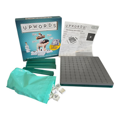 Complete! UPWORDS Board Game Family Game Night Word Stacking Fun by Spin Master