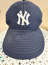 Vintage New York Yankees Annco Snapback Hat Cap MLB Made USA Navy Wool USA