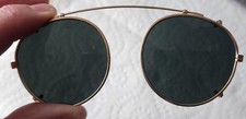 Vintage Smoke Lenses Sunglasses Eye Glasses Clip On Spectacles Steampunk Retro