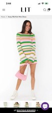 Show Me Your Mumu Away Mini Dress in Multi Rib Knit M NWT $158