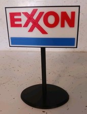 EXXON GAS STATION SIGN. Miniature. 3d Printed. 6" Inches Tall.