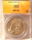 1900-P  MORGAN DOLLAR   *BRIGHT WHITE*  MS-63    VAM-23    ONLY 1 GRADED HIGHER!