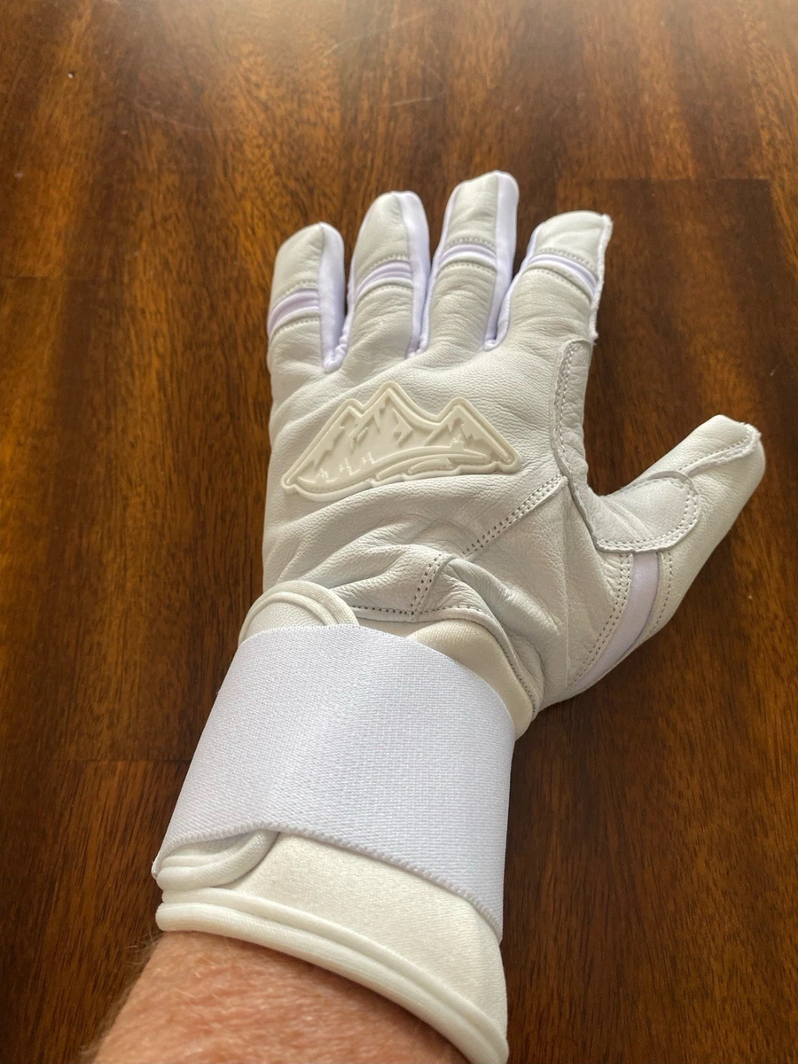 Guantes de bateo de béisbol para clima frío cuero Cabretta puño largo agarre talla grande