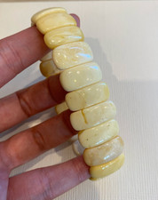 Authentic Baltic White Amber Bracelet Butterscotch Men Women
