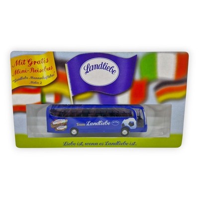 Landliebe Mannschaftsbus Mini Reisebus Motiv 2 Team Blau Werbe Modell 1 87 MB