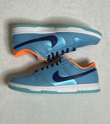 Nike Dunk Low SE Baltic Blue Total Orange HQ1538-416 Men display picture 1