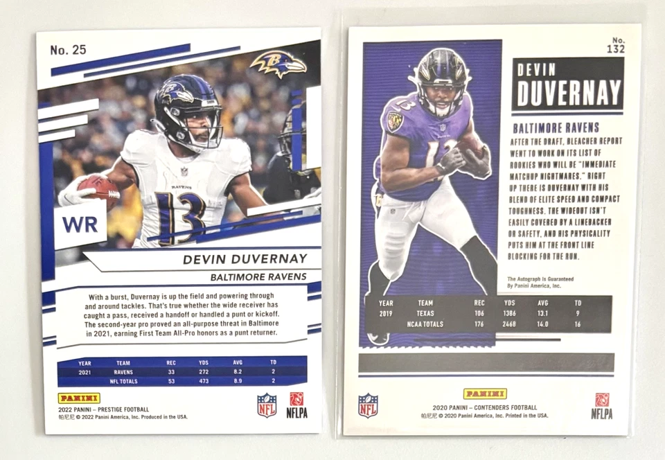 2020 Panini Contenders - RPS  Red Zone #132 Devin Duvernay (OC AU, RC) /49 - Image 2 of 2