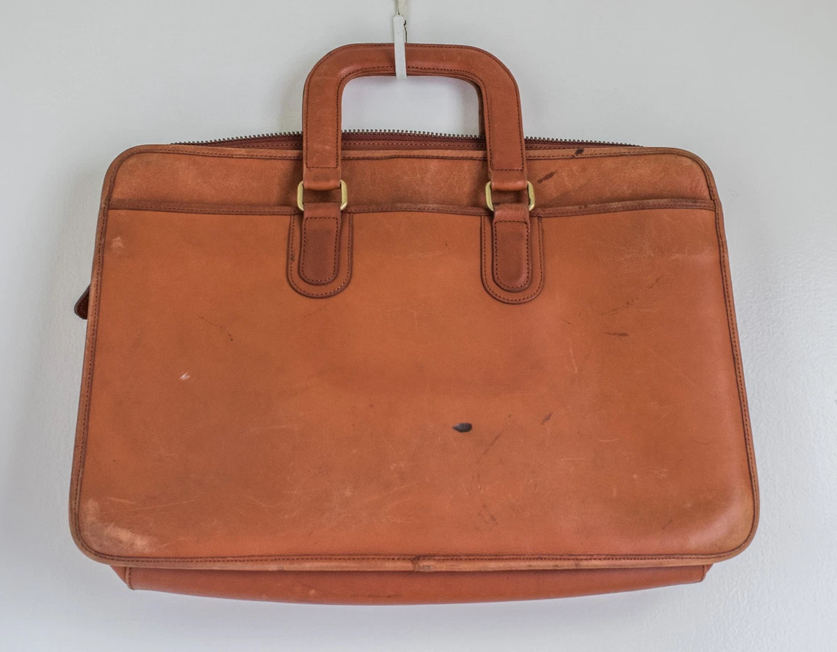 オールドコーチ Vintage COACH Leather Briefcase COACH VINTAGE BLACK LEATHER BUSINESS SOFT BRIEFCASE BAG 5286 90'S