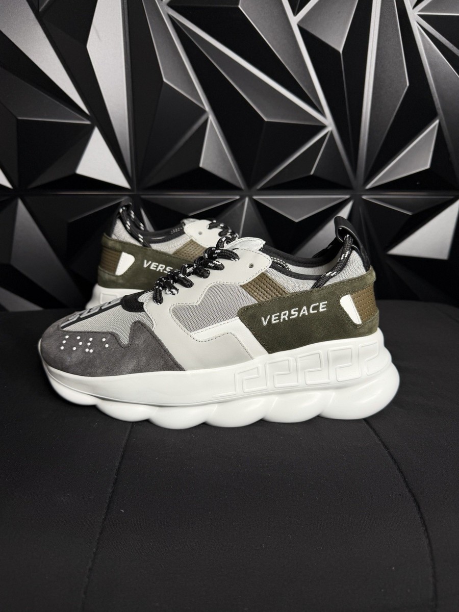 Size 40EU/7US - Versace Chain Reaction Grey NEW/RETAIL $1K! | eBay