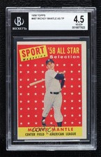 1958 Topps Sport Magazine '58 All Star Selection Mickey Mantle BGS 4.5 HOF 0q3