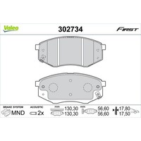Valeo BremsbelÄGe Satz Vorne Passend FüR Hyundai IX20 IX35 Sonata KIA Soul
