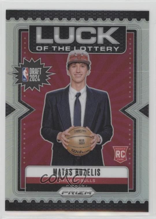 2024-25 Panini Prizm Luck of the Lottery Silver Matas Buzelis #8 Rookie RC pe8