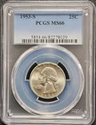 1953-S PCGS MS66 WASHINGTON QUARTER - GREAT CONDITION - PCGS BLUE LABEL
