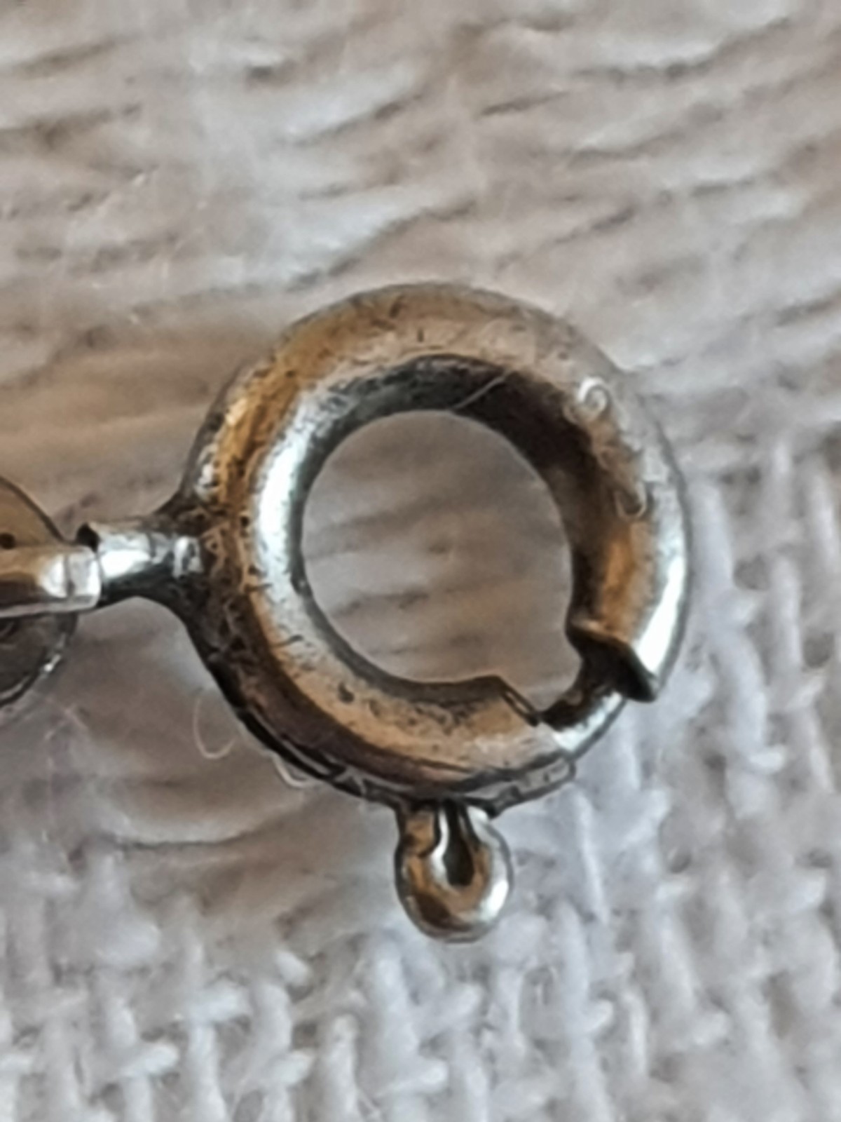 Stunning Antique Solid Silver Figaro Mesh Chain 6… - image 7