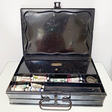 Antica scatola acquerello vittoriana Jabez Barnard & Son & tavolozza E Crompton 1880