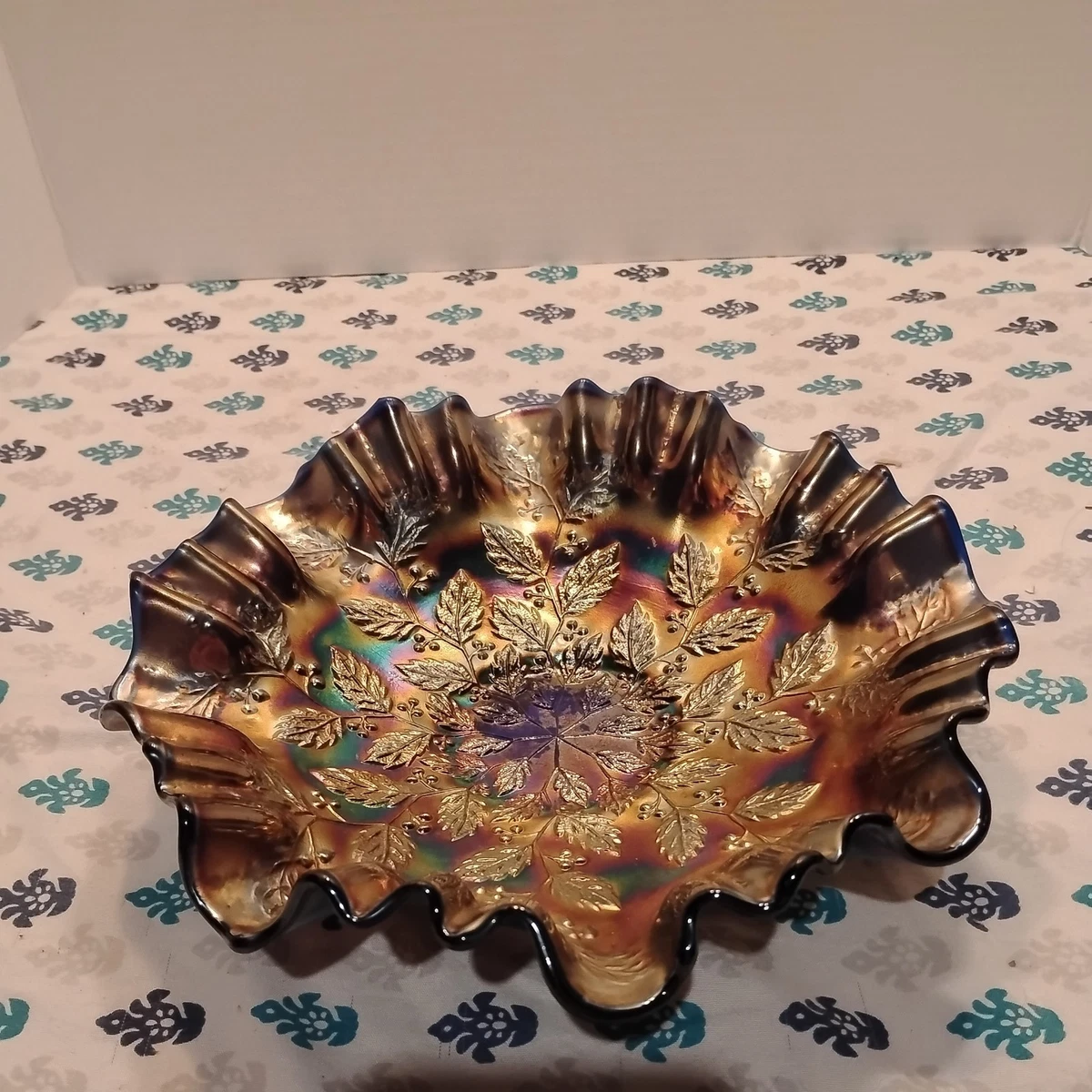 fenton blue carnival glass products for sale | eBay