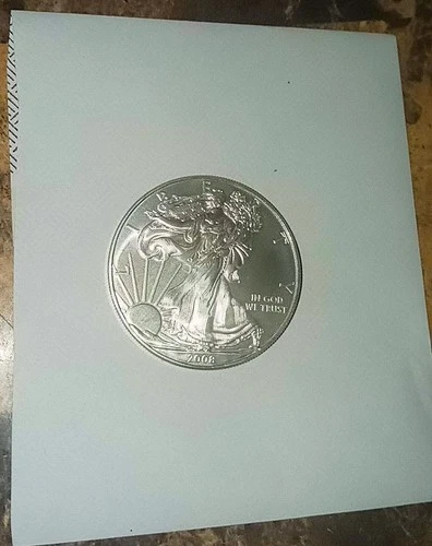 2008 Walking Liberty American Eagle One Dollar 1 Oz. Fine Silver Coin Ubgraded