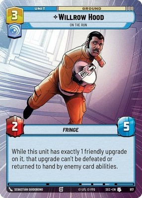 1 x Willrow Hood - On the Run - Hyperspace Foil - Secrets of Power - NM-Mint - S