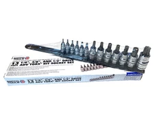 Matco Tools NEW 13 Piece Combo Drive Torx Socket Bit Set Snap In Rail SABCTX13VA