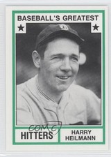 1982 Baseball's Greatest Hitters White Back Harry Heilmann (No MLB Logo) HOF 5kz
