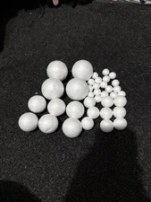 Job Lot Mixed White Solid Styrofoam  Balls Round Polystyrene Spheres Craft DIY 