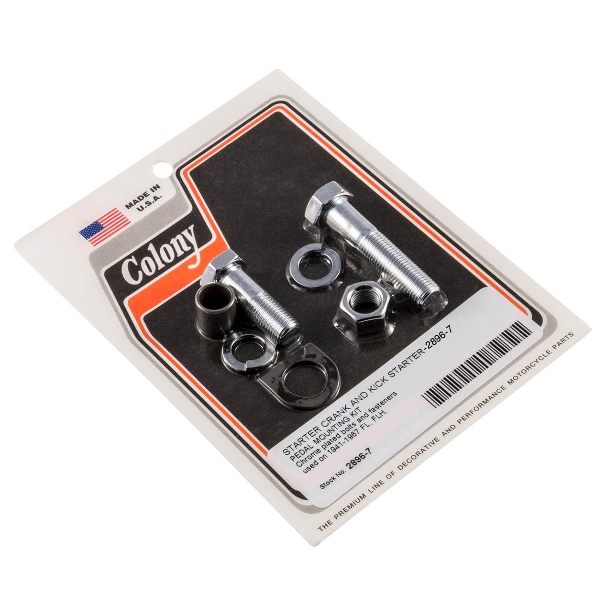 Harley Kick Starter Pedal Mount Kit – 1941-1967 Big Twin – Chrome Colony V-Twin 2896-7