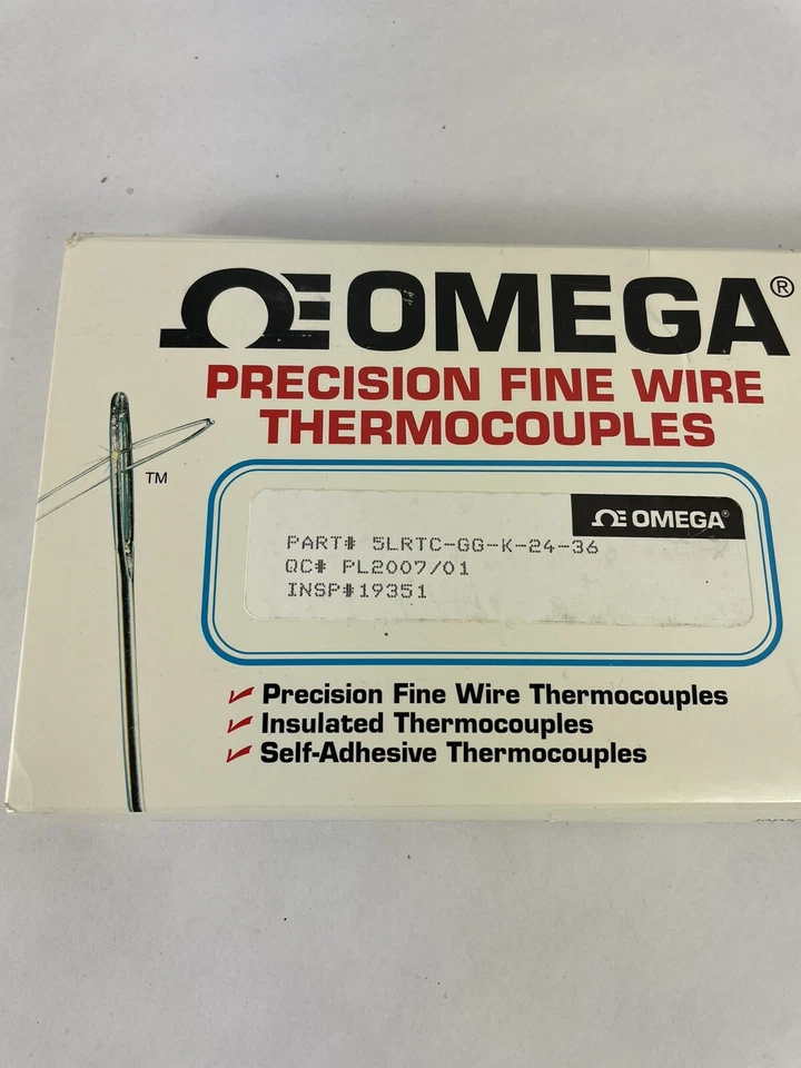 Omega Fine Wire Thermocouple 5LRTC-GG-K-24-36T K, 480 °C, 36 ", 900  - Image 2 of 4