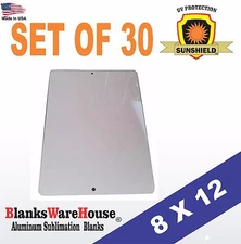 30 Pieces, PARKING SIGN, ALUMINUM, SUBLIMATION BLANKS 8" x 12" / WITH HOLES