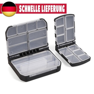 Portable Semi-Automatic Opening Fishing Tackle Box w/ Grids Fishing Accessories