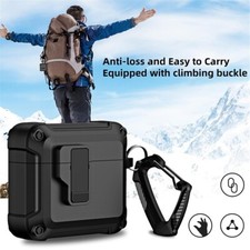 1pc Shockproof Hard PC TPU Case fits AirPods 4 Anti-Drop Cover with Safety Latch