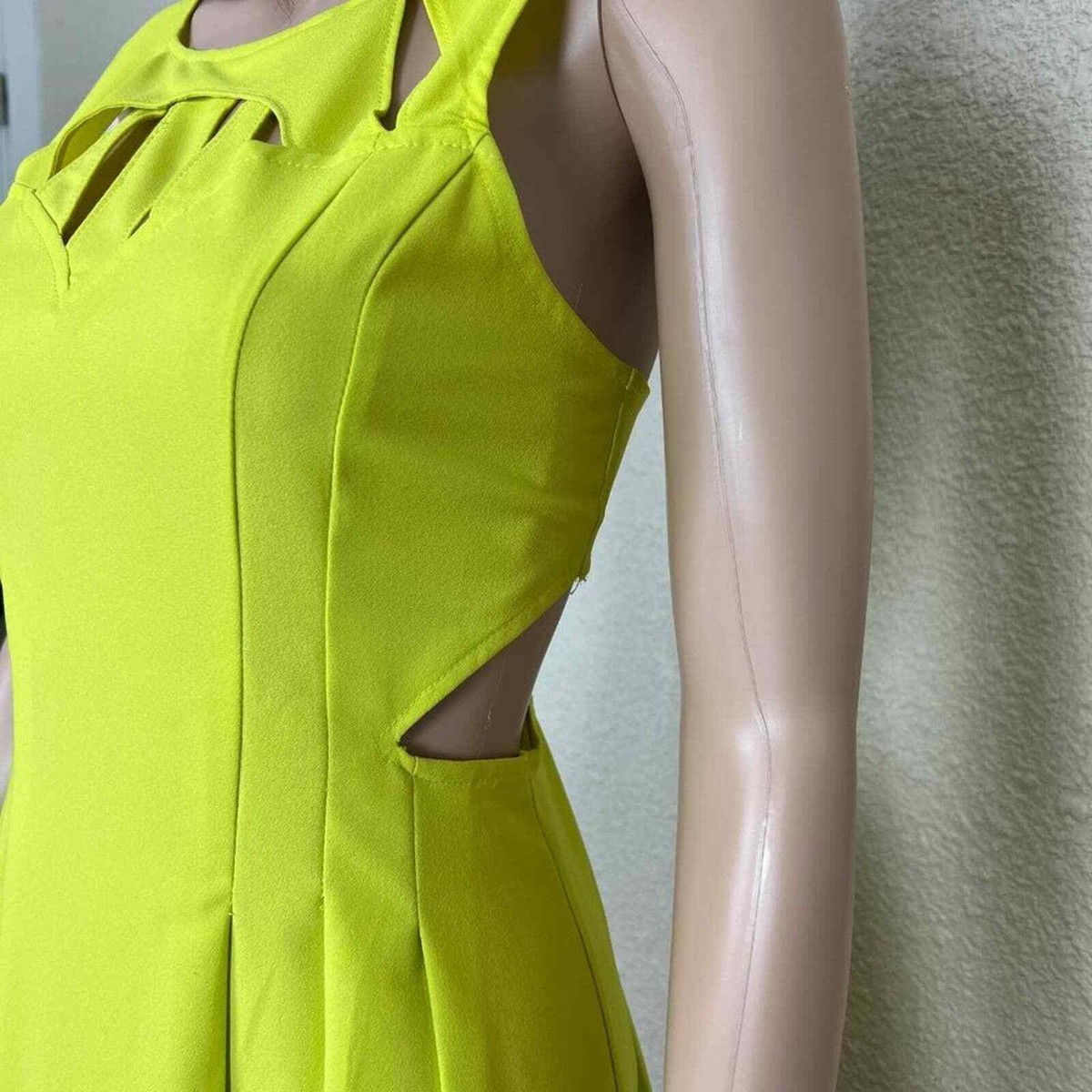 Mustard Seed Womens Cutout Dress size S Bright Yellow Mini Sleeveless | eBay Mustard Seed Womens Cutout Dress size S Bright Yellow Mini Sleeveless | eBay
