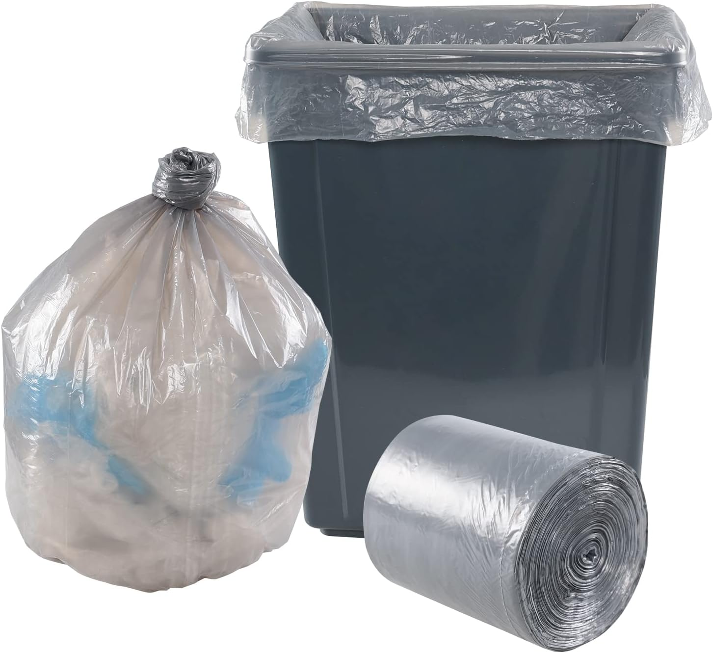 18-Gallon Large Tall Kitchen Trash Bags, 100 Count, Heavy Duty Garbage Bags