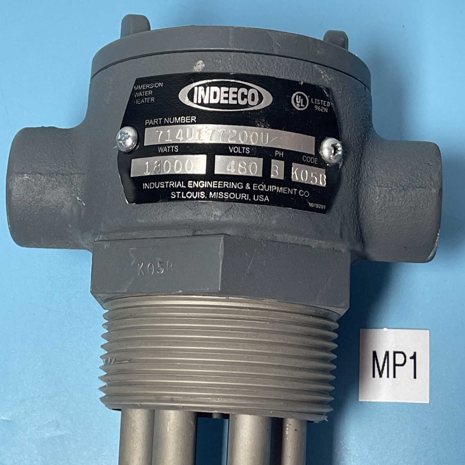 NEW NO BOX- Indeeco Immersion Water Heater 714U177200U 18000W 480V 3Ph K05B  🇺🇸 | eBay