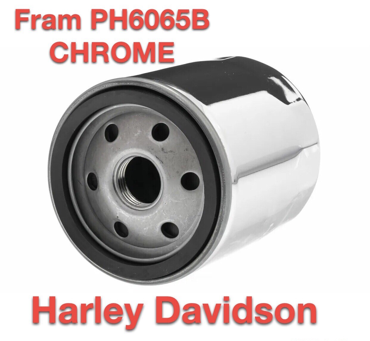 PH6065B FRAM Premium CHROME Oil Filter for Harley Davidson VTwin