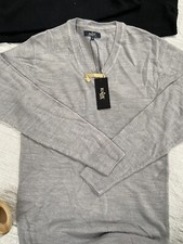 Easy Men's V-Neck Jumper Size L - Grey