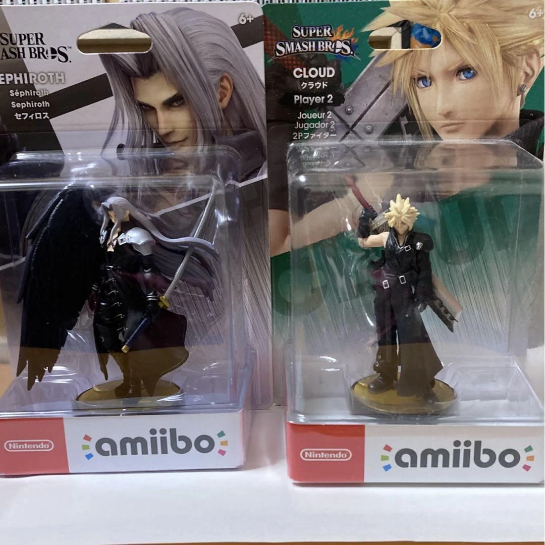 Nintendo Amiibo Cloud FFVII Player 2 & Sephiroth Figure SET