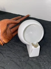 Goldcastle Art Deco Style White Porcelain  Orb Round Ashtray I'M REALLY COOL!