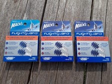 (3) MACK'S FLIGHT GUARD AIRPLANE PRESSURE RELIEF EARPLUGS - 3 Pairs