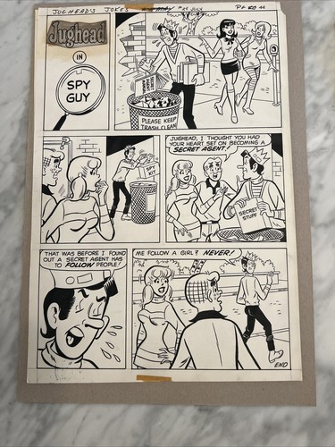 Archie Comics Original Art - Jughead’s Jokes #29 1967 Near Full Issue - 28 Pages - Picture 24 of 24