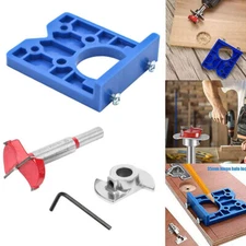 Door Hole Locator Hinge Locator Concealed Hinge Hole Jig Saw Drill Bit Tool Set 