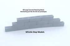 HO Large Concrete Retaining Blocks 12/set