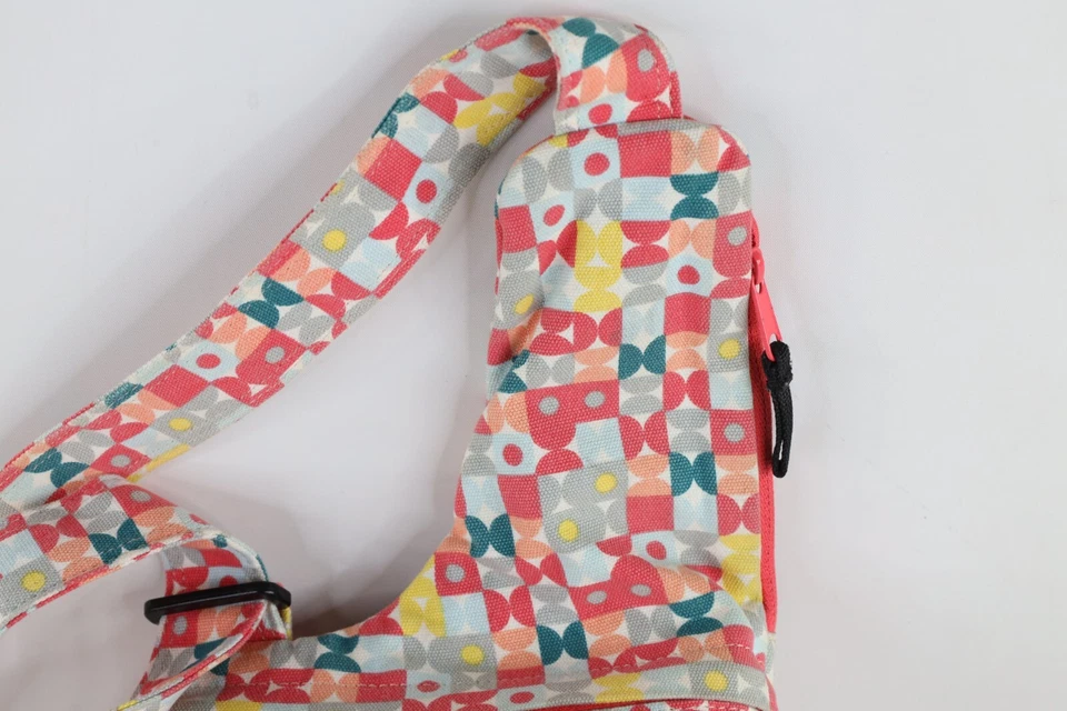 Bolso Bandolera Senderismo Vintage Kavu Envejecido Deletrear Lona Geométrico Arco Iris Foto 4 de 4