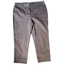 Chico's Crop Sz 0, Small, 4 Tan Flat Front Stretch Ankle Pants L206