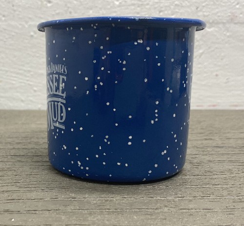 Taza de lata de metal barro Jack Daniels Tennessee azul moteado esmalte camping - Imagen 4 de 7