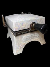 1930's Art Deco Hostess Sandwich Toaster Panini Press Porcelier White W/ Cord