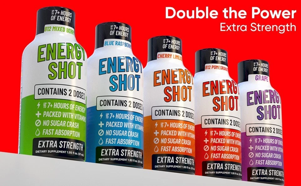 (48 Pack) GAQ B12 Energy Shots, Pomegranate, Energy Lasts Up to 7+ Hours - Image 4 of 4