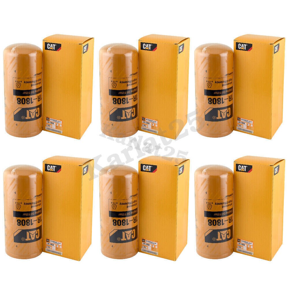 6 Pack CAT 1R-1808 Engine Oil Filter OEM Caterpillar 1R1808