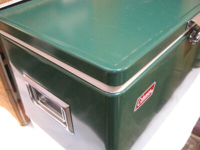 Vintage Coleman 1967 Snow Lite Cooler Green 5255C700 w/ Box & Tray