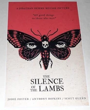 The Silence of the Lambs 1991 Alt Poster 19"x13" Jonathan Demme Anthony Hopkins